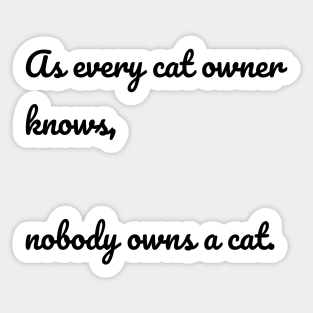 Cat Owner Gift Sticker